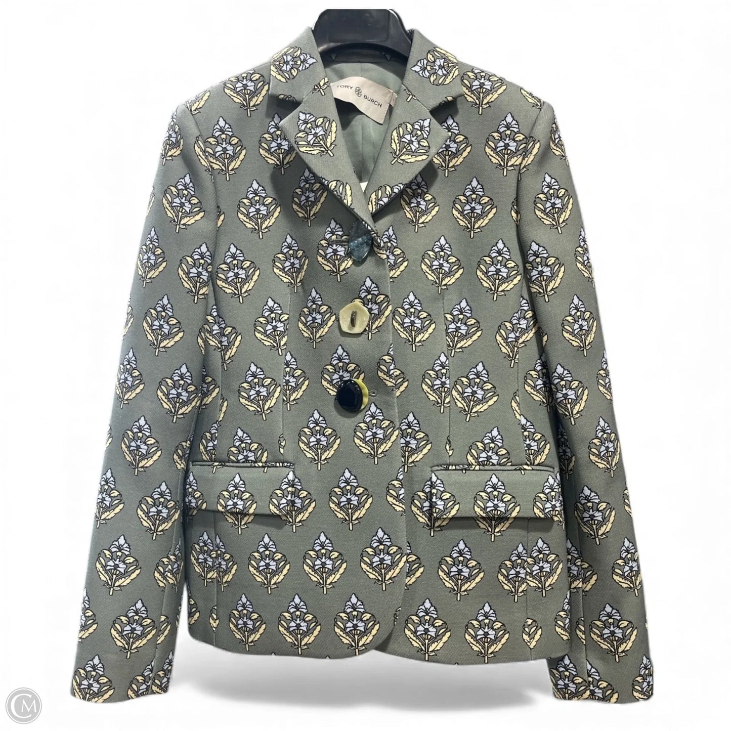 Blazer Designer By Tory Burch In Floral Print, Size: 4