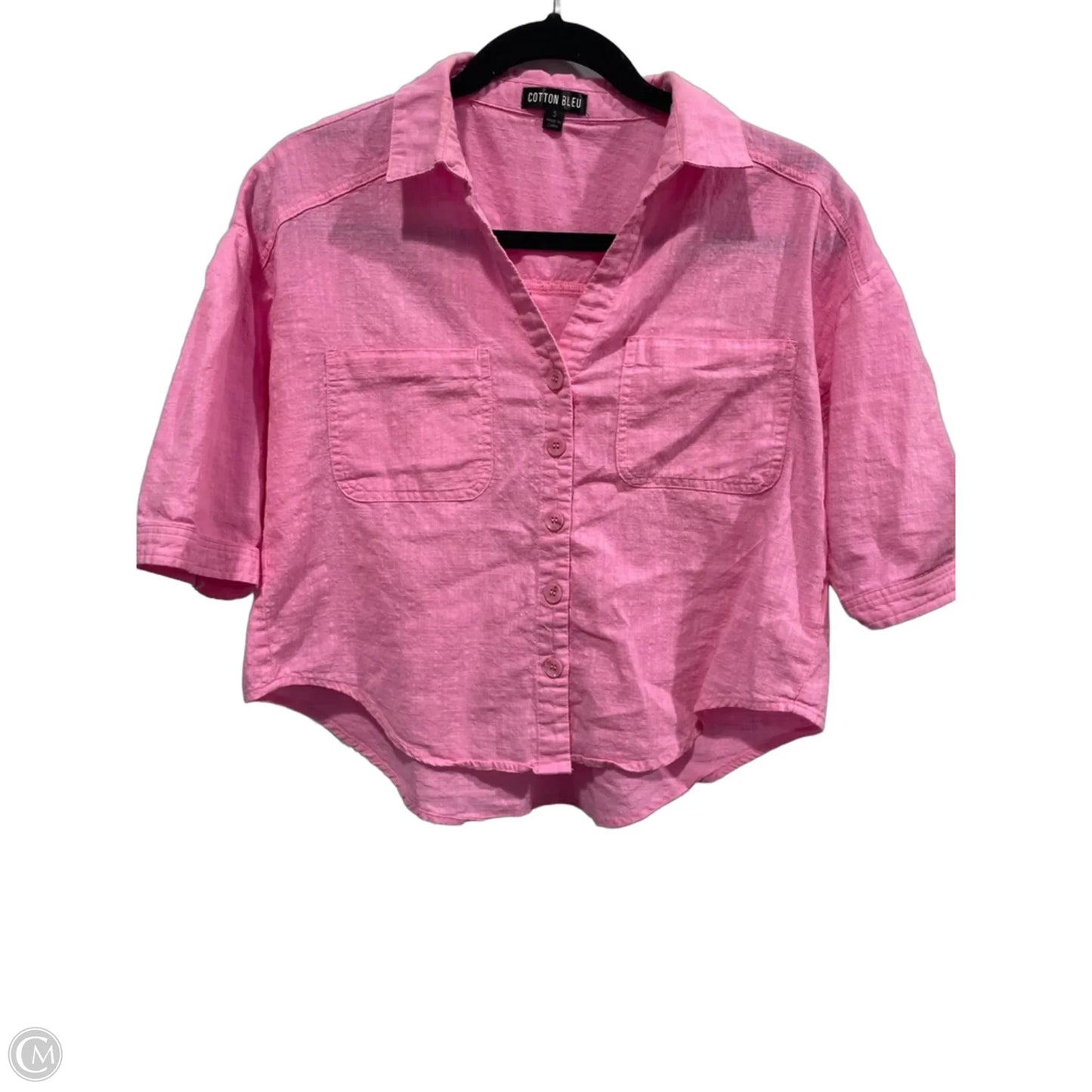 Top Short Sleeve By Cotton Bleu In Pink, Size: S