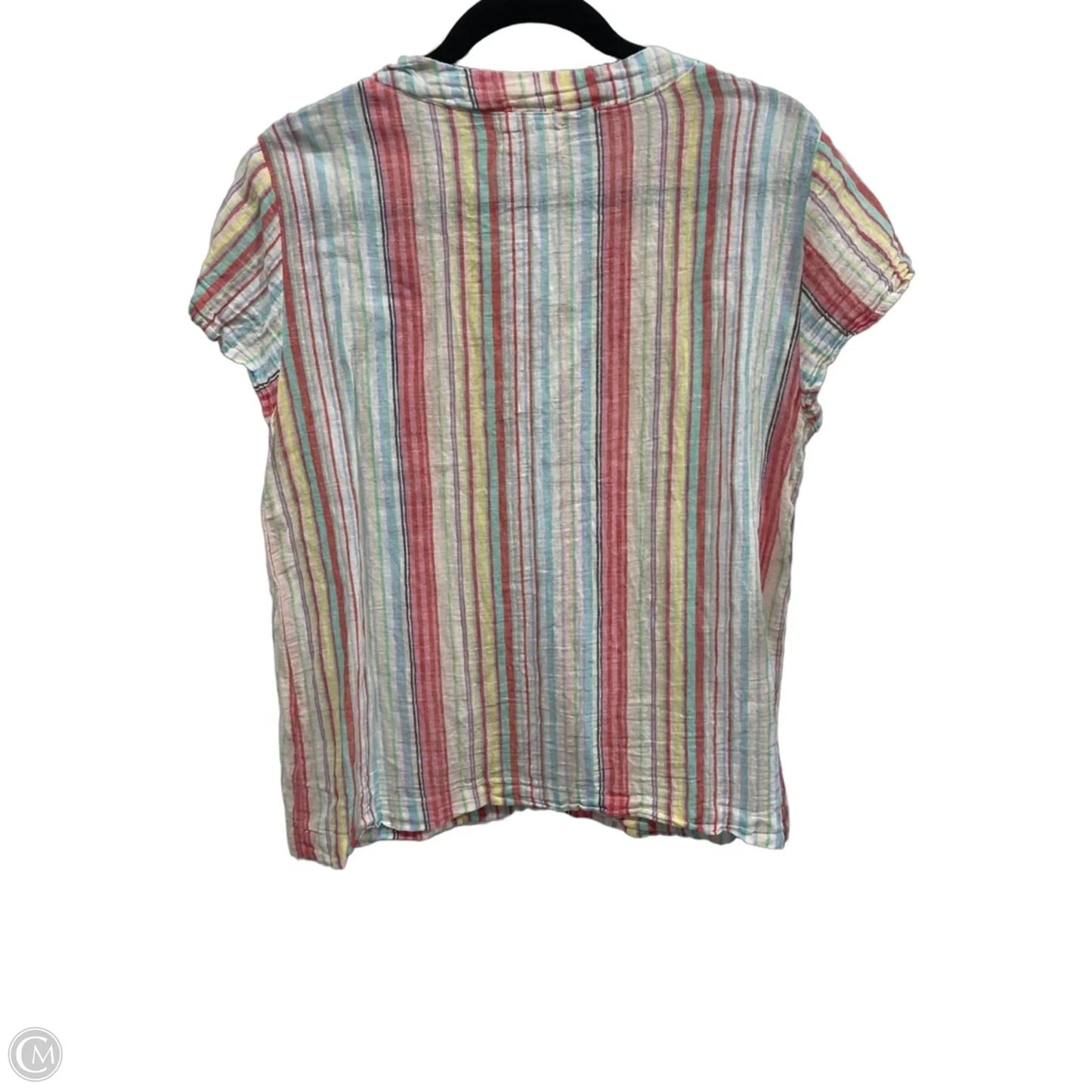 Top Short Sleeve By Clothes Mentor In Striped Pattern, Size: M