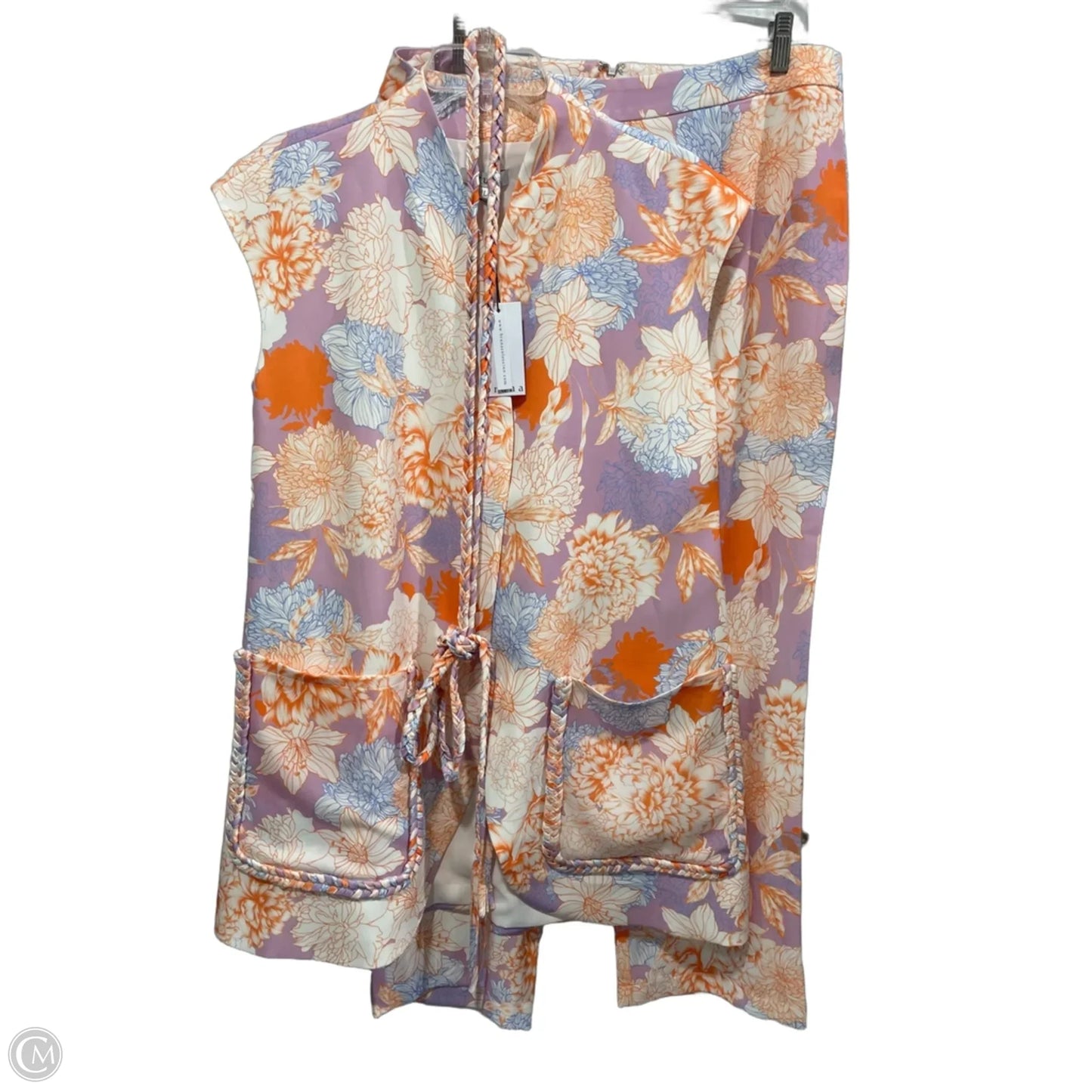 Pants Suit 2pc By Clothes Mentor In Floral Print, Size: L