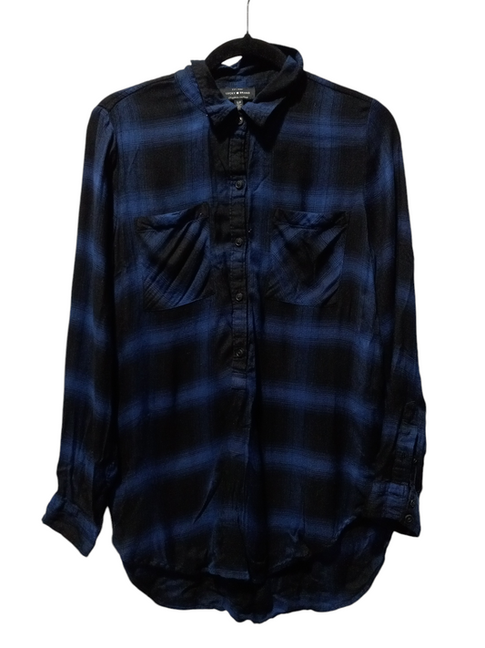 Top Long Sleeve By Lucky Brand In Plaid Pattern, Size: S