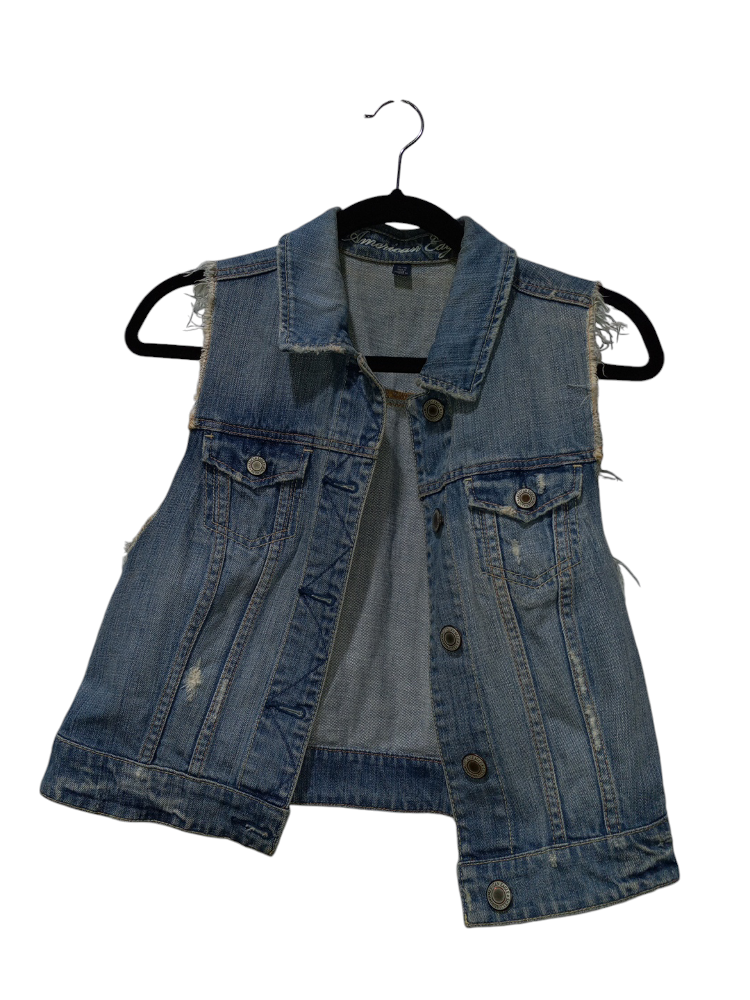 Vest Other By American Eagle In Blue Denim, Size: M