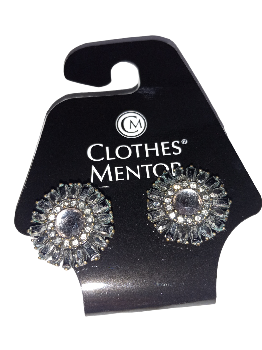 Grey & Silver Earrings Stud Clothes Mentor