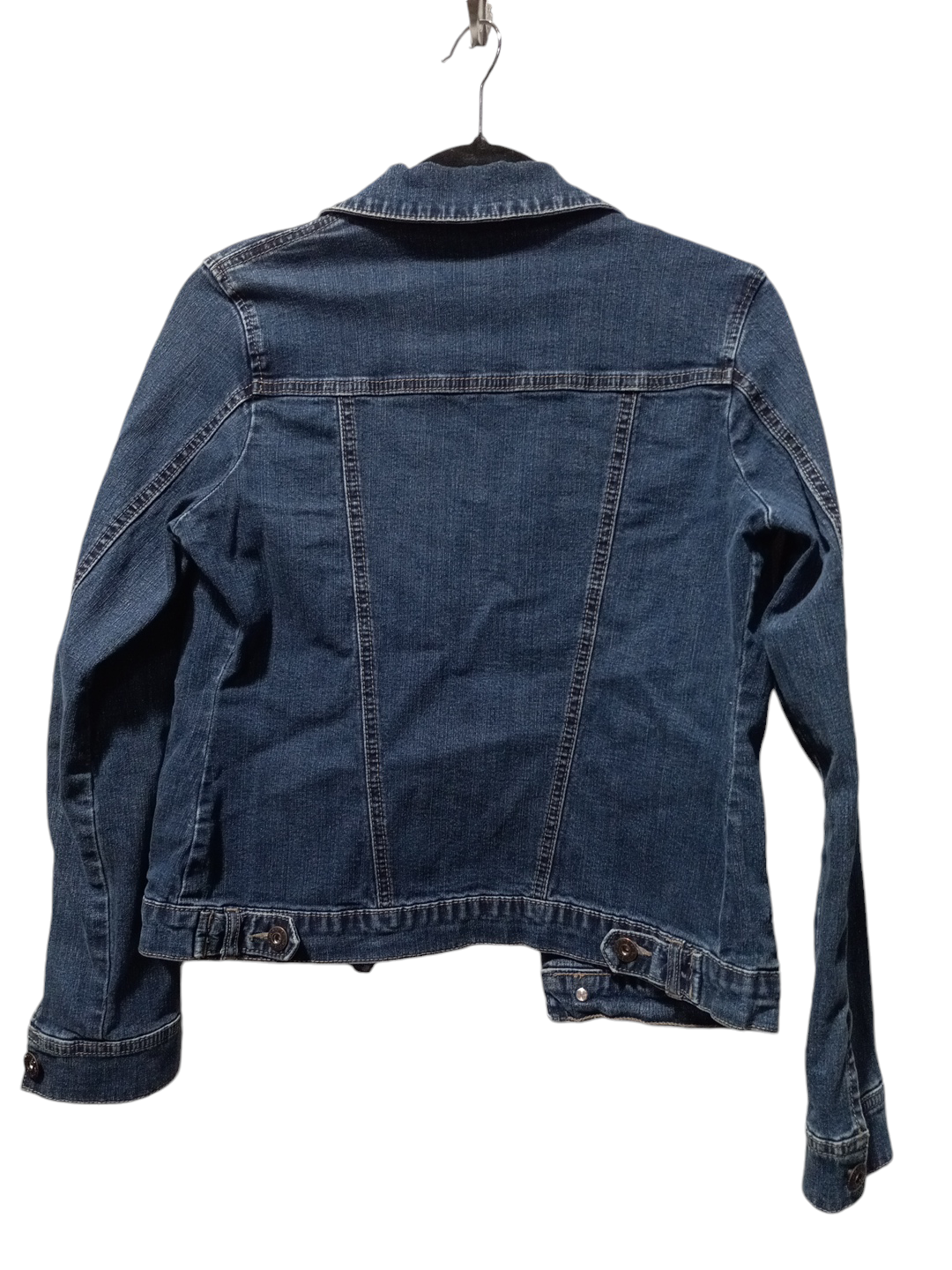 Jacket Denim By Wrangler In Blue Denim, Size: S