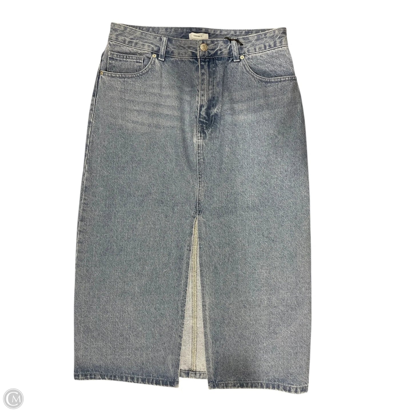 Skirt Maxi By Forever 21 In Blue Denim, Size: L