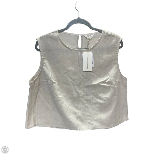 Top Sleeveless By Clothes Mentor In Tan, Size: L