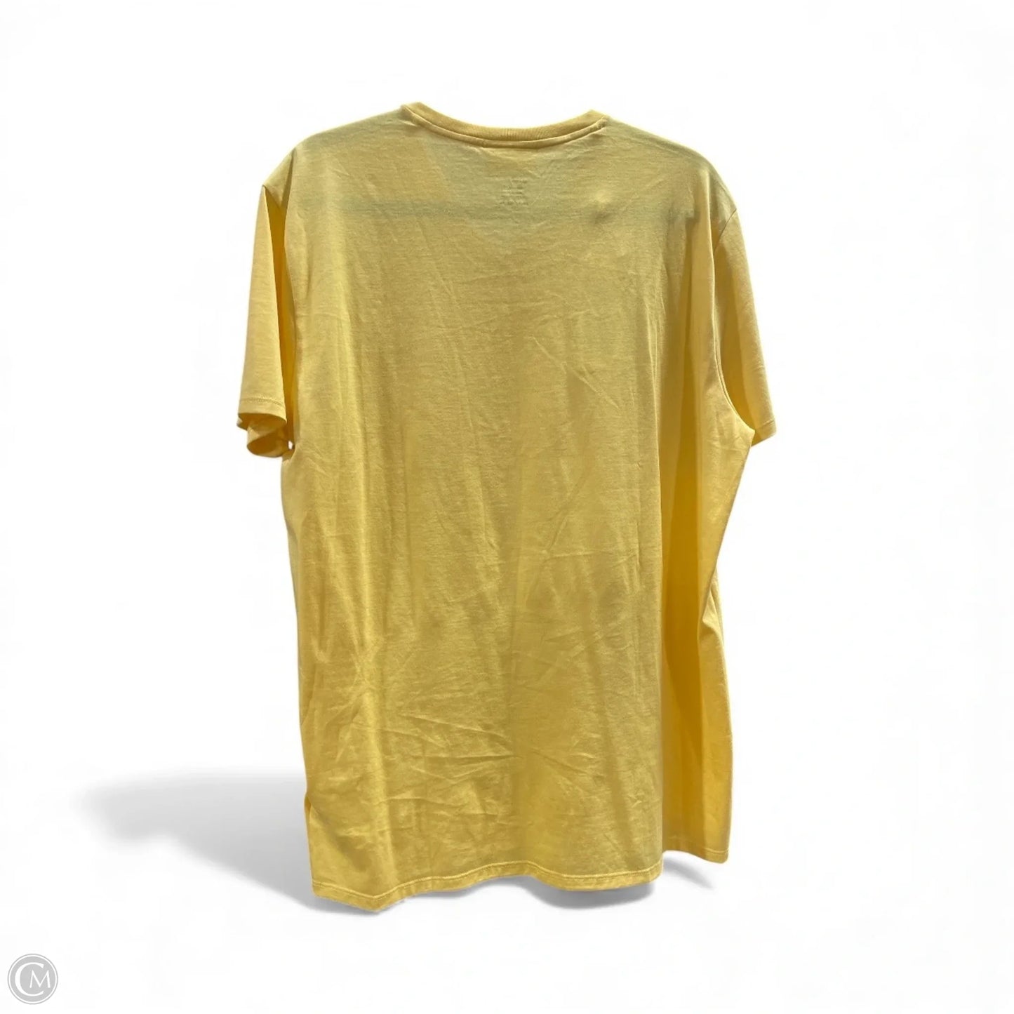 Top Short Sleeve By Lacoste In Yellow, Size: Xl