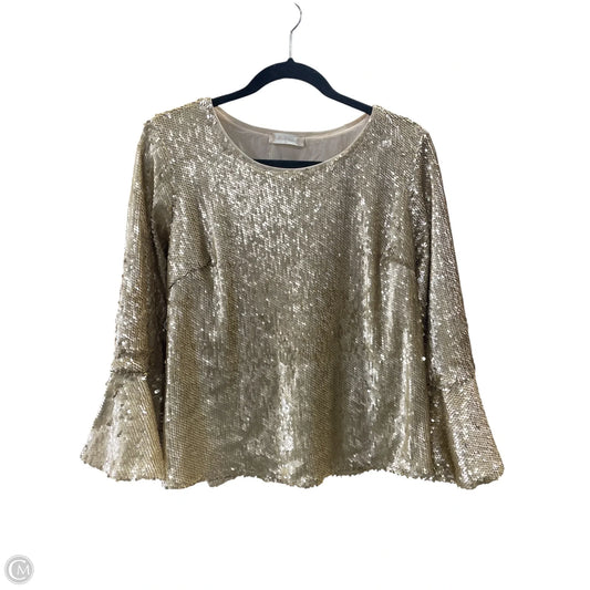 Blouse Long Sleeve By Altard State In Gold, Size: S