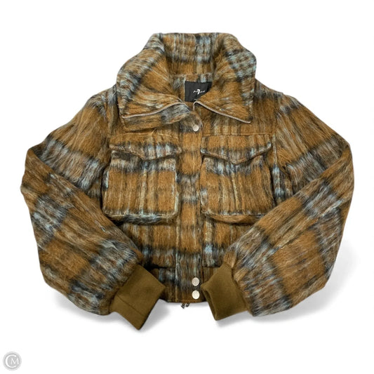 Coat Other By 7 For All Mankind In Blue & Brown, Size: M