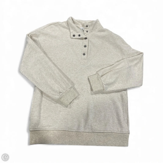 Sweatshirt Collar By Time And Tru In Beige, Size: S