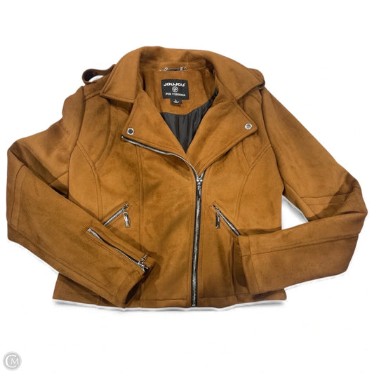 Jacket Moto By Jou Jou In Brown, Size: L