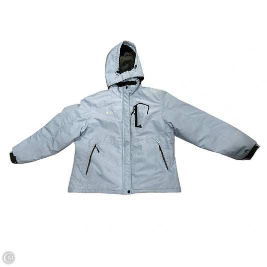 Coat Raincoat By Clothes Mentor In Blue, Size: 2x