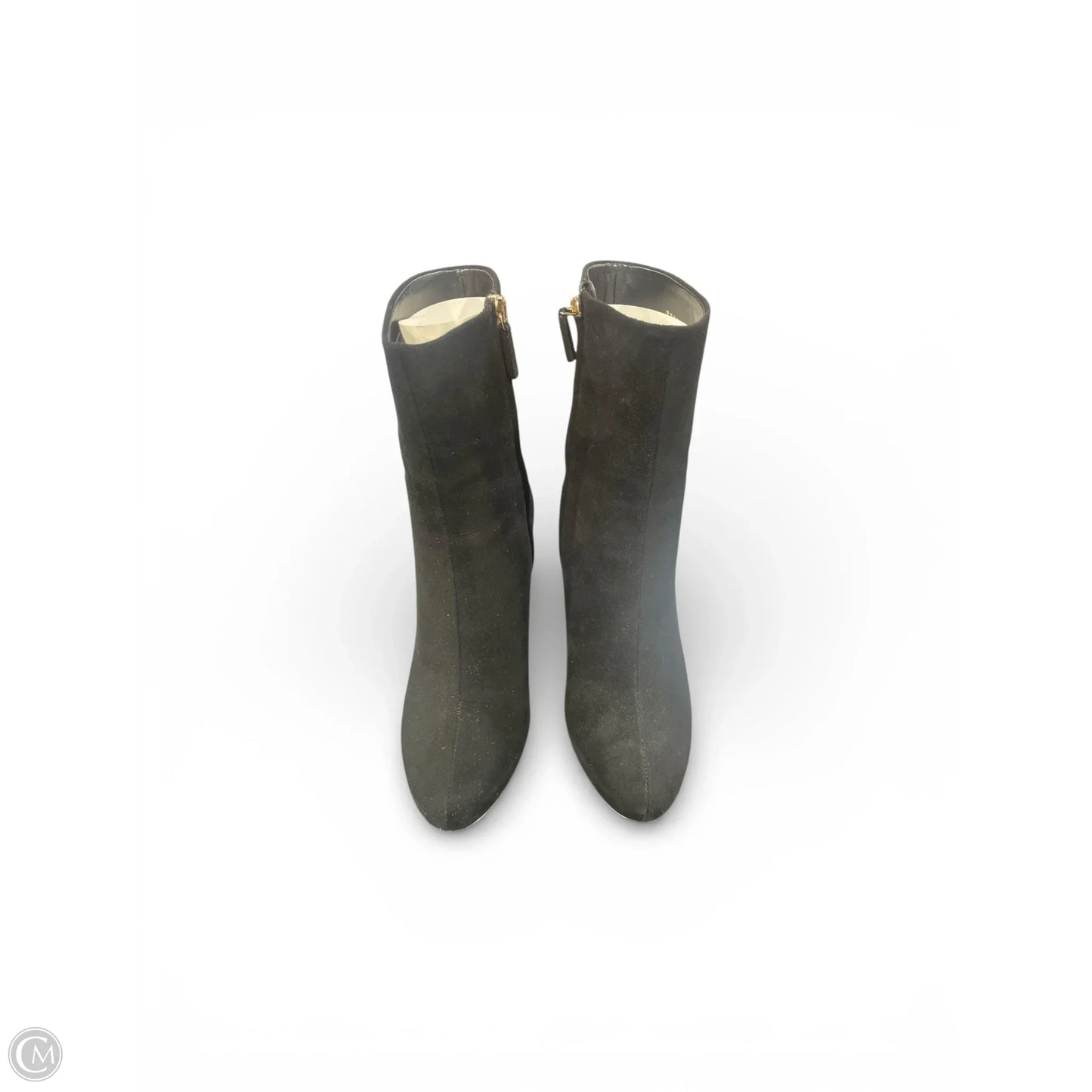 Boots Luxury Designer By Gucci In Black & Silver, Size: 9