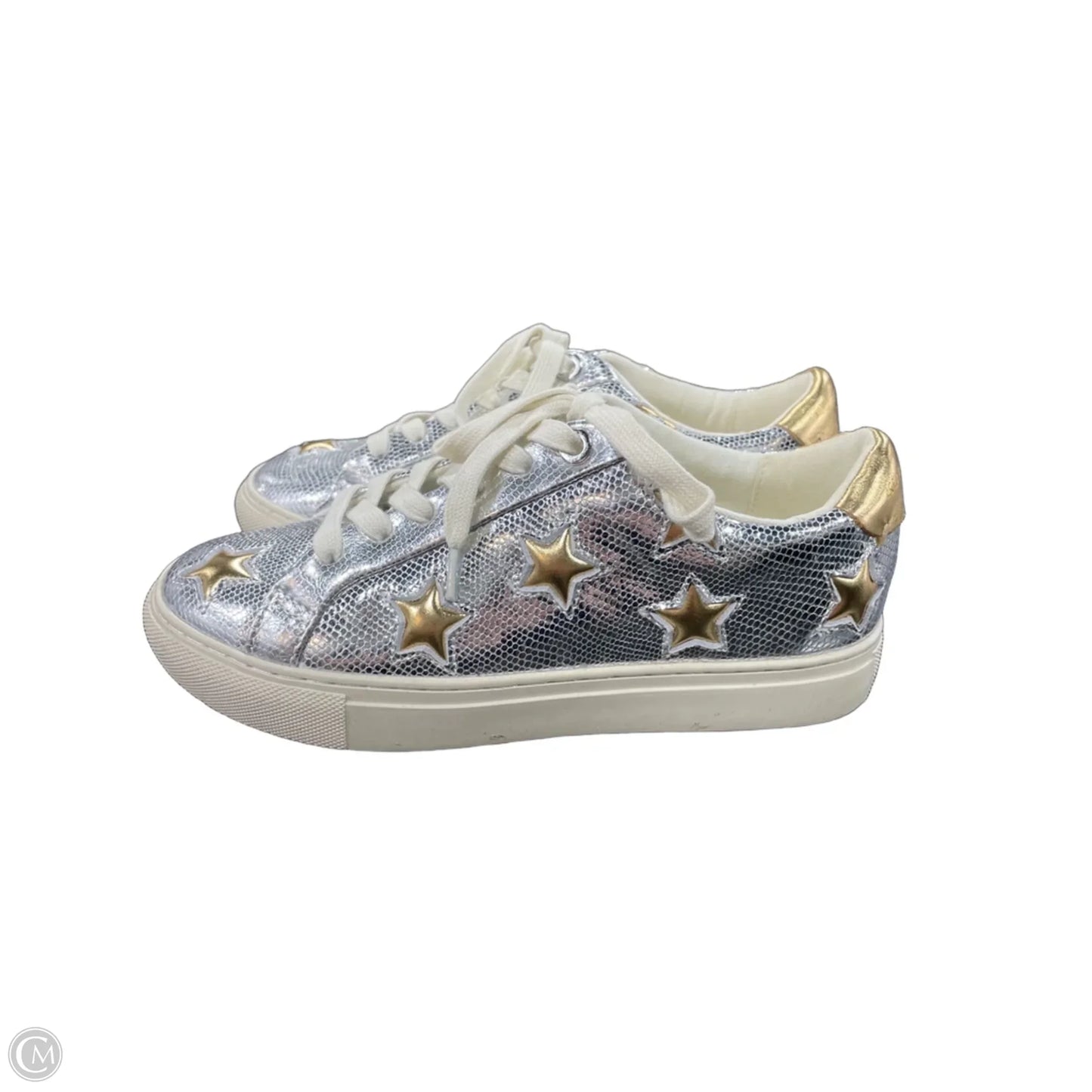 Shoes Sneakers By Kurt Geiger London In Gold & Silver, Size: 6.5