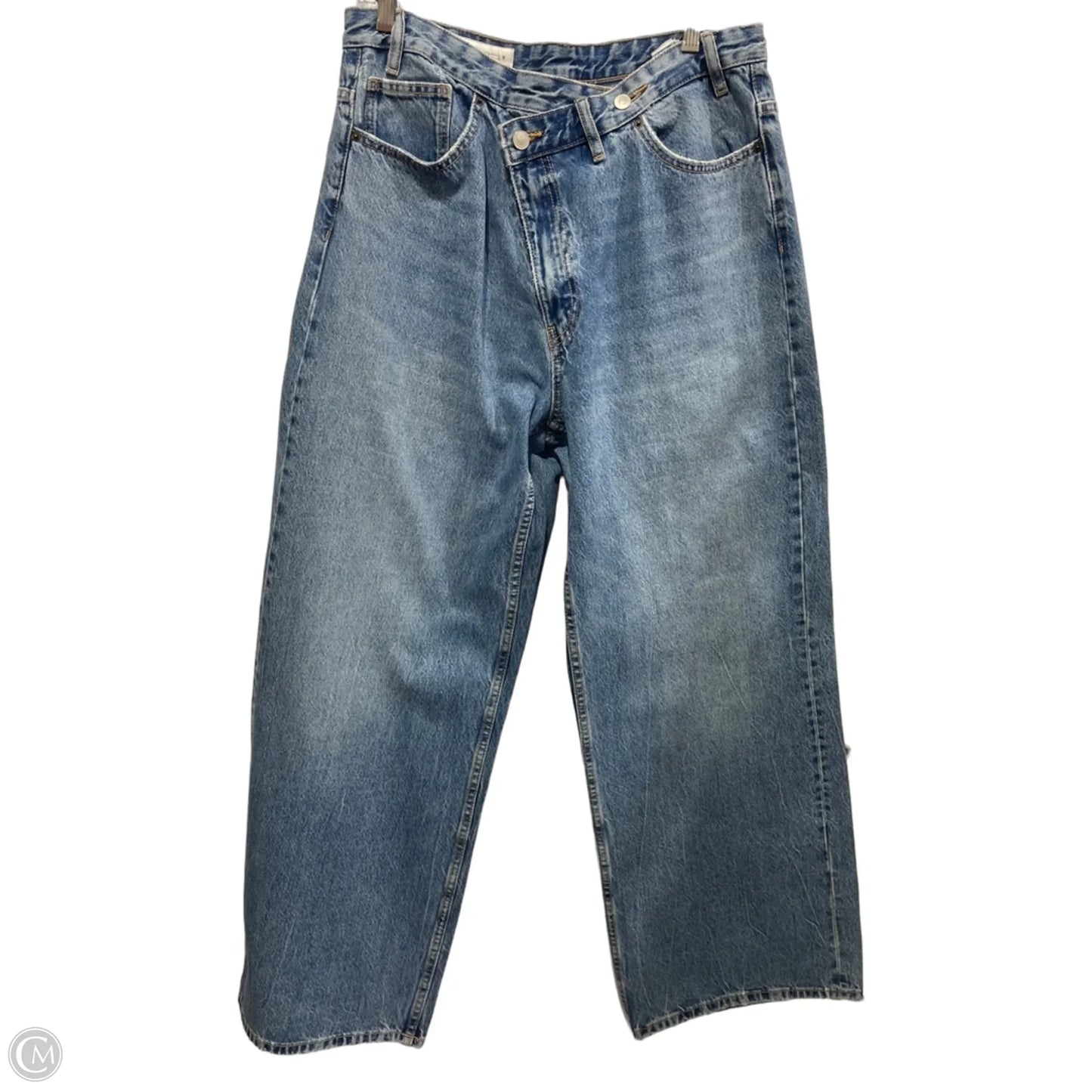 Jeans Wide Leg By Zara In Blue Denim, Size: 12