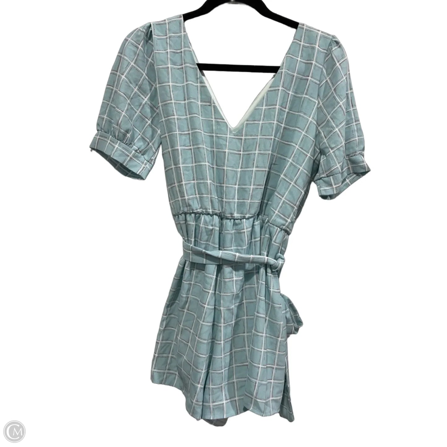 Romper By Clothes Mentor In Checkered Pattern, Size: S