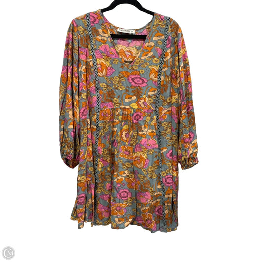 Dress Casual Midi By Rusttydustty In Floral Print, Size: Xl