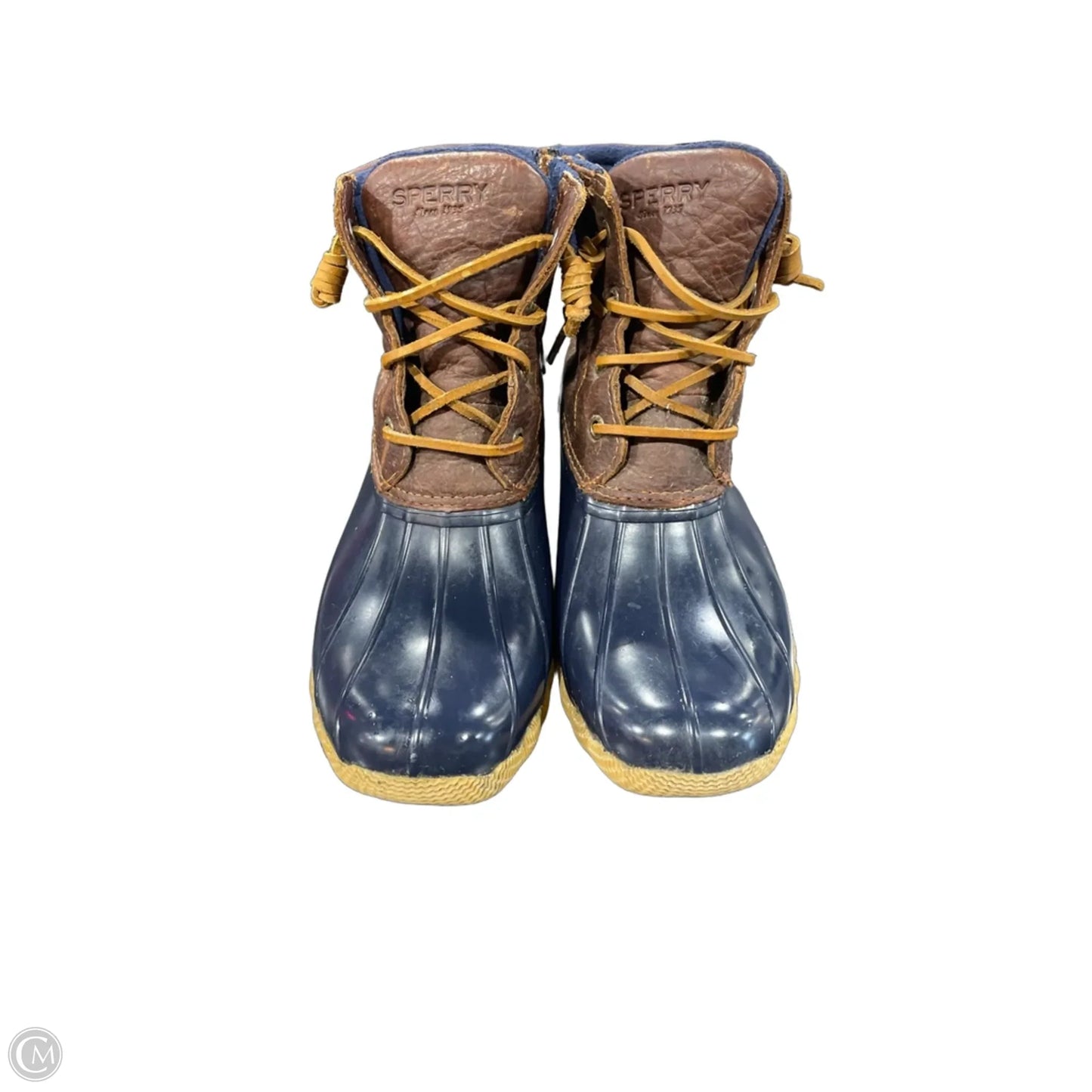 Boots Rain By Sperry In Blue & Brown, Size: 8.5