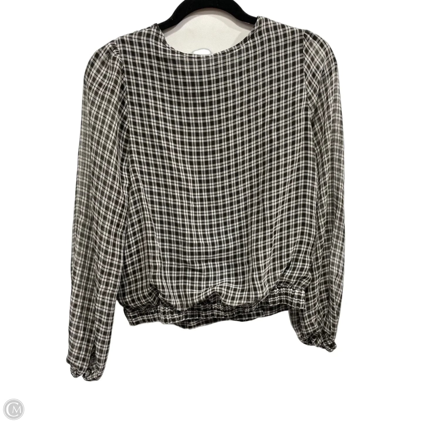 Top Long Sleeve By Mi Ami In Plaid Pattern, Size: S