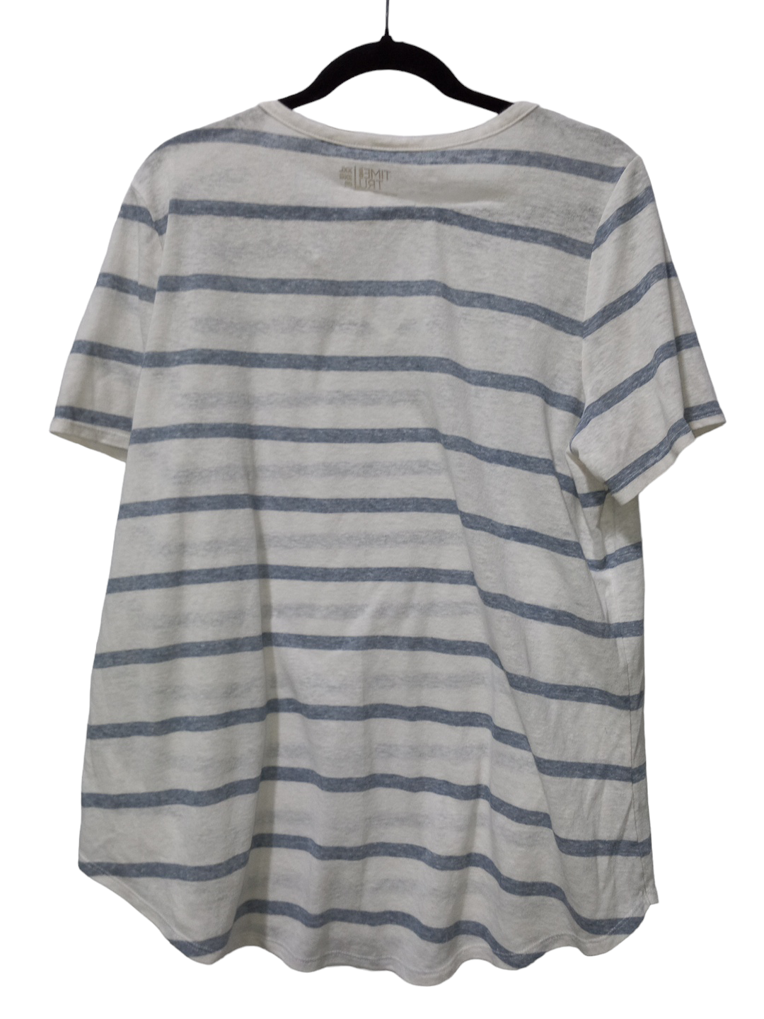 Striped Pattern Top Short Sleeve Time And Tru, Size 2x