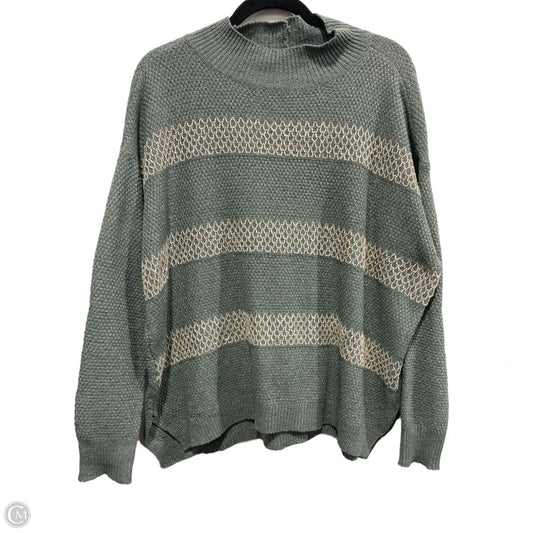 Sweater By Staccato In Green & Tan, Size: M