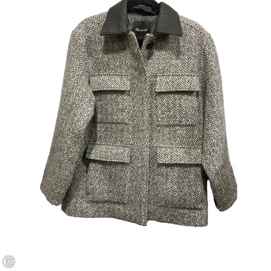 Coat Peacoat By Madewell In Grey & White, Size: Xxs