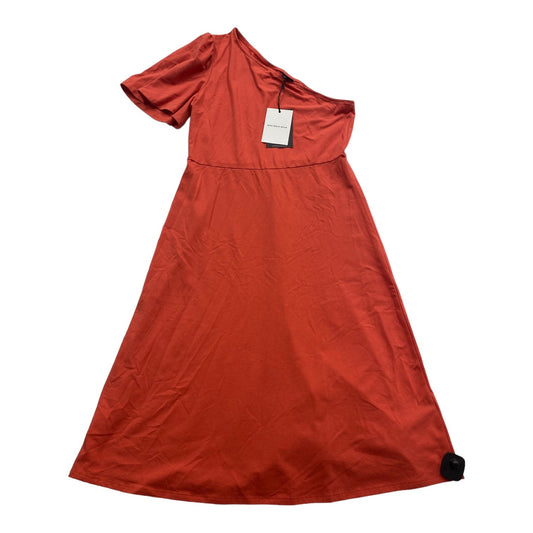 Red Dress Casual Midi Who What Wear, Size M