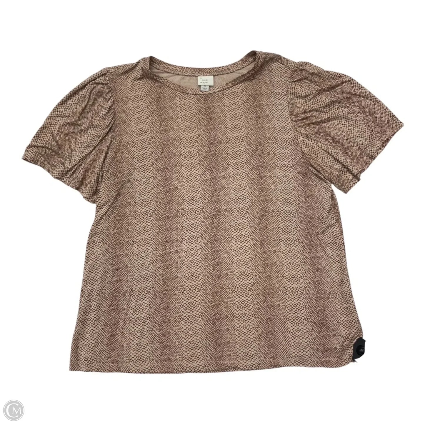 Top Short Sleeve By A New Day In Animal Print, Size: Xl