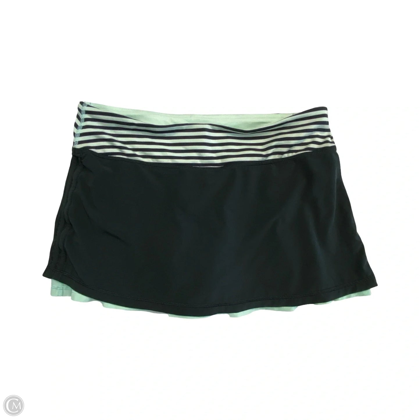 Athletic Skirt By Lululemon In Black & Green, Size: 8