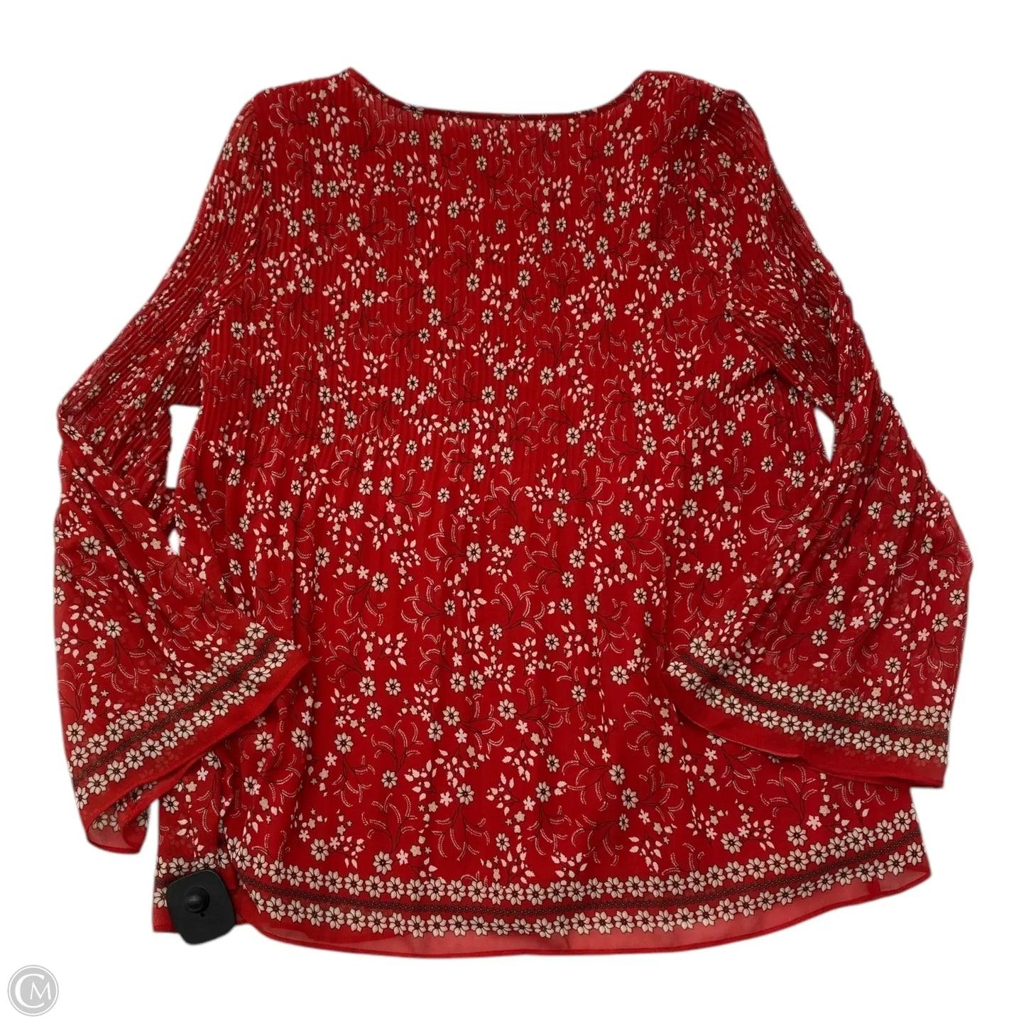 Top Long Sleeve By Max Studio In Red, Size: M