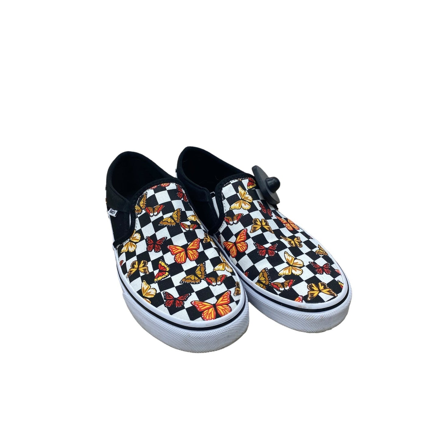 Checkered Pattern Shoes Sneakers Vans, Size 8