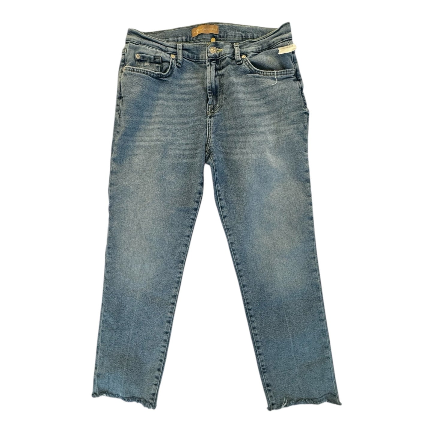 Jeans Straight By 7 For All Mankind In Blue Denim, Size: 10