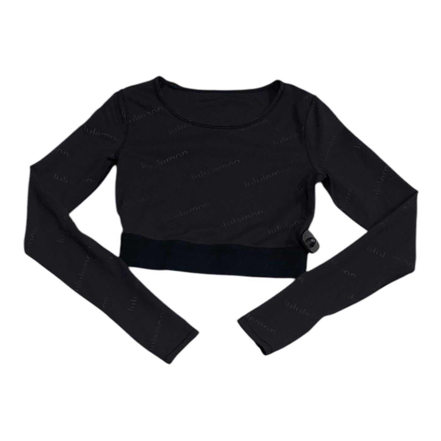 Athletic Top Long Sleeve Crewneck By Lululemon In Black, Size: M