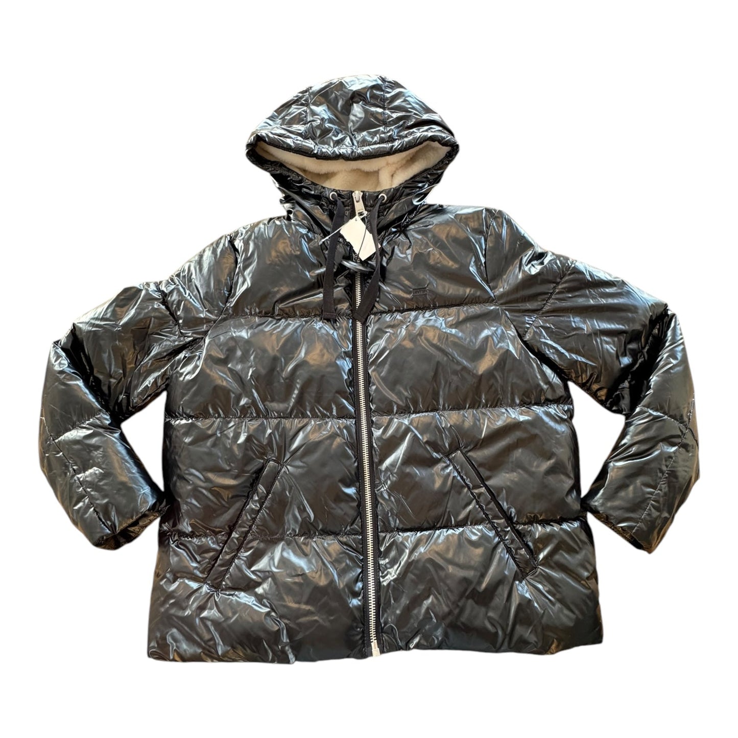 Coat Puffer & Quilted By Levis In Black & White, Size: L