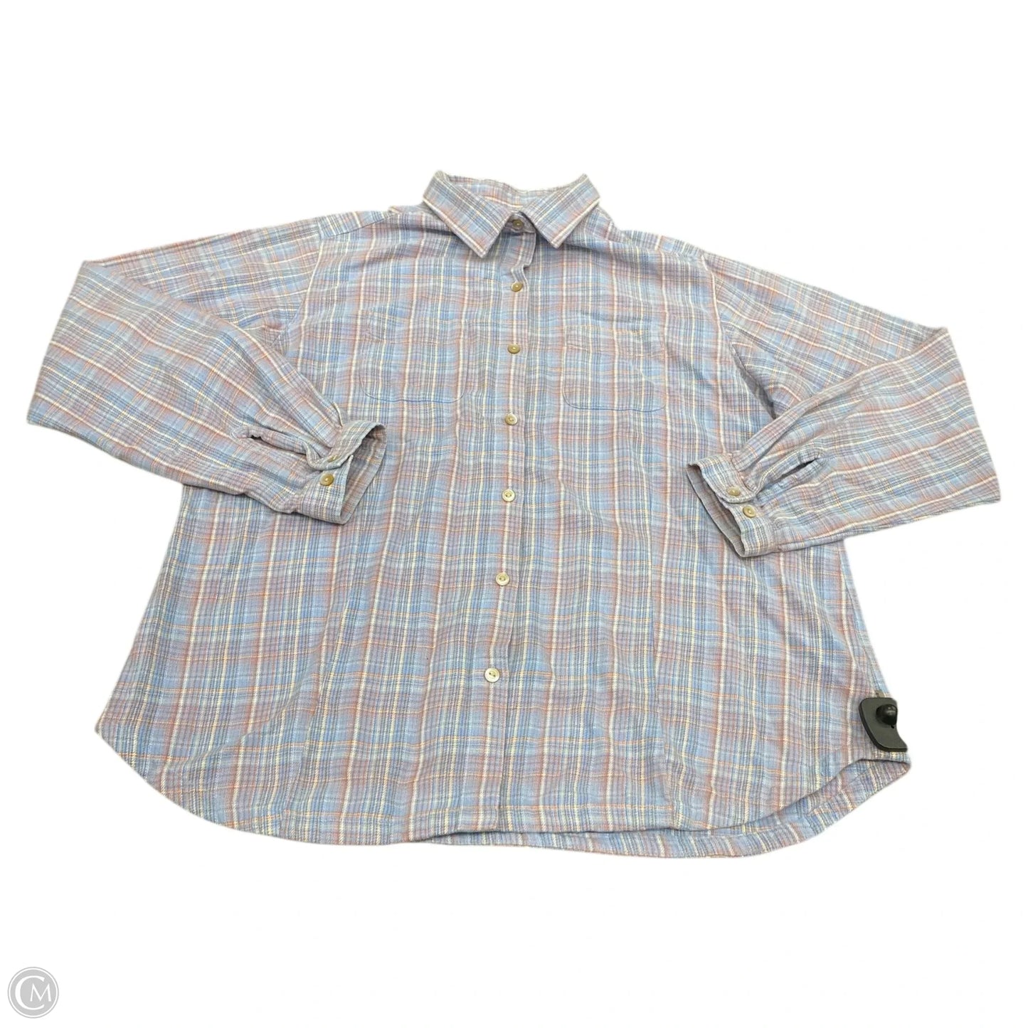 Top Long Sleeve By Woolrich In Plaid Pattern, Size: Xl