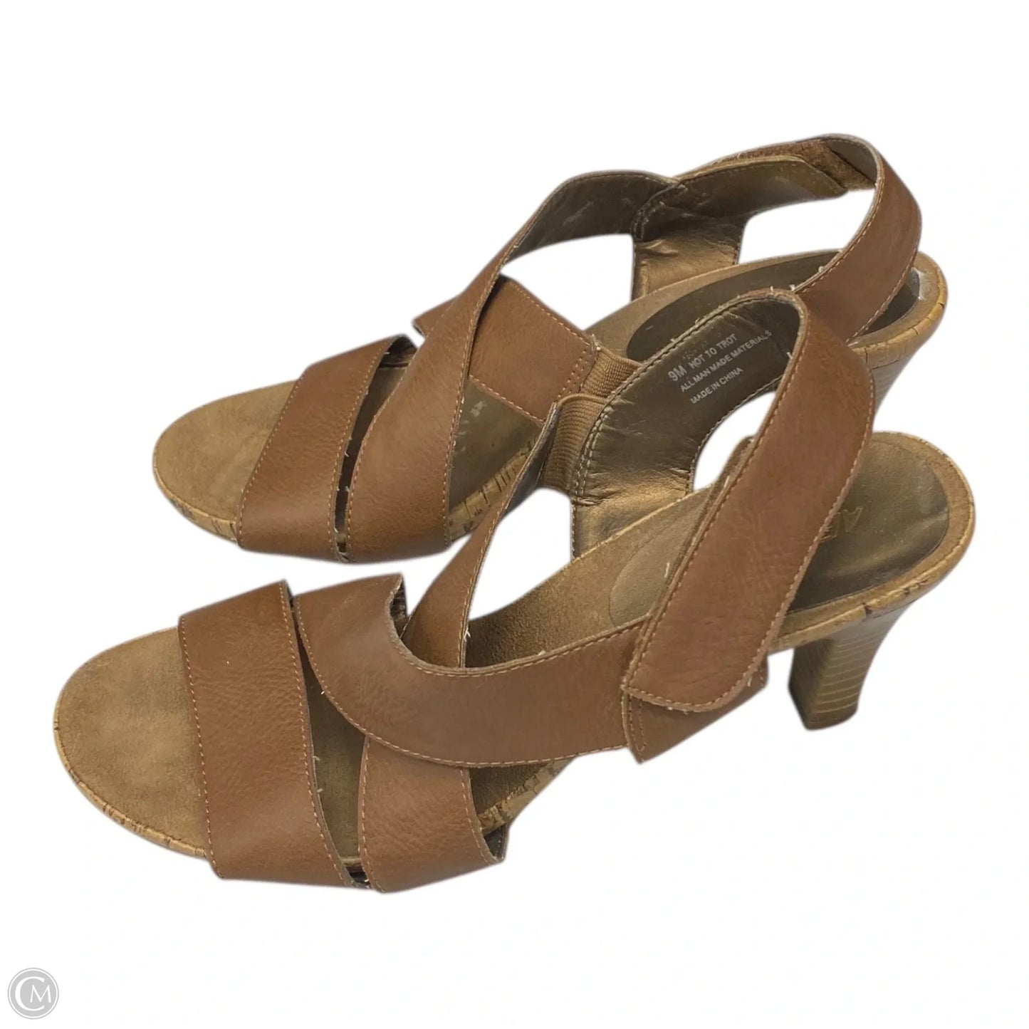 Sandals Heels Stiletto By Aerosoles In Brown, Size: 9