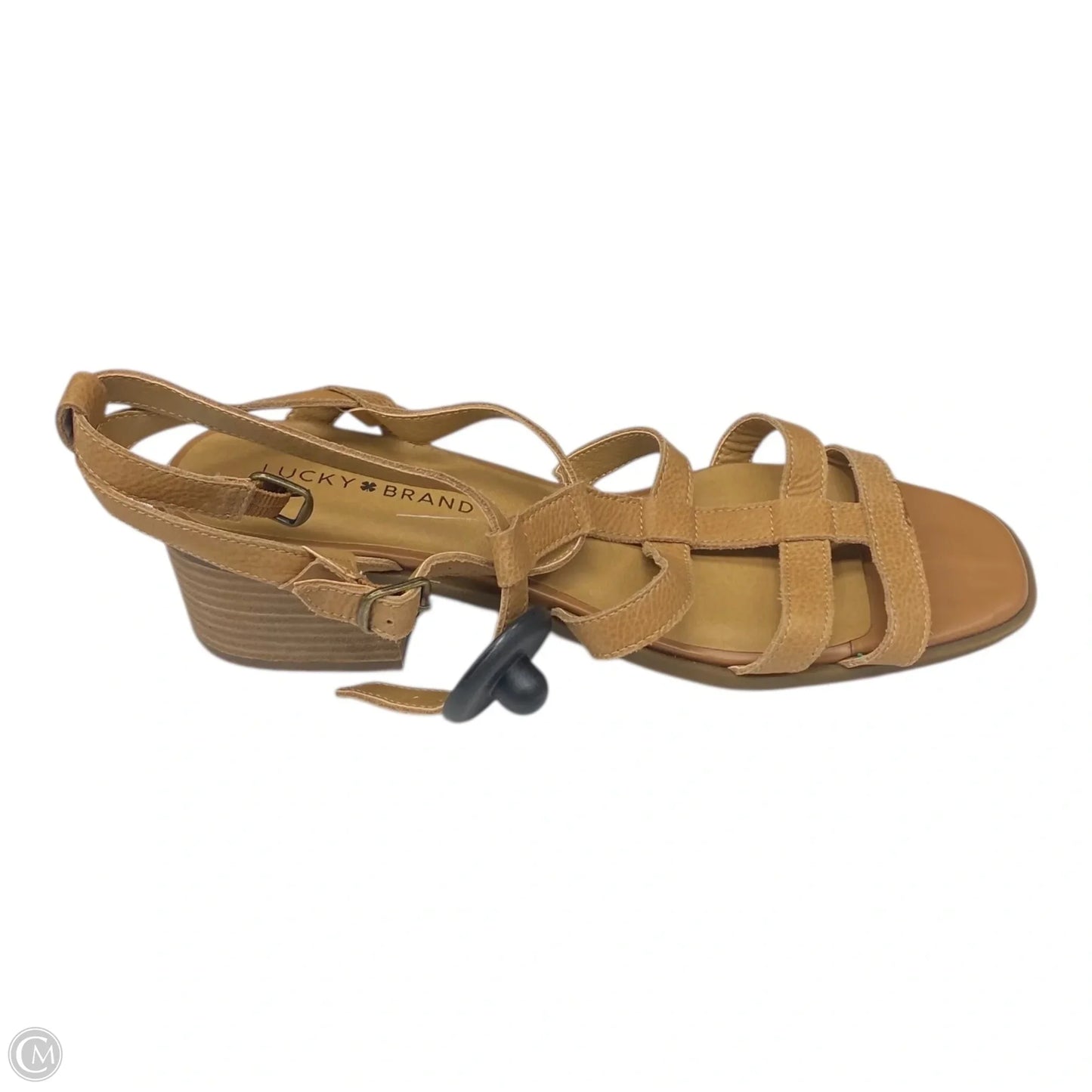 Sandals Heels Block By Lucky Brand In Brown, Size: 10