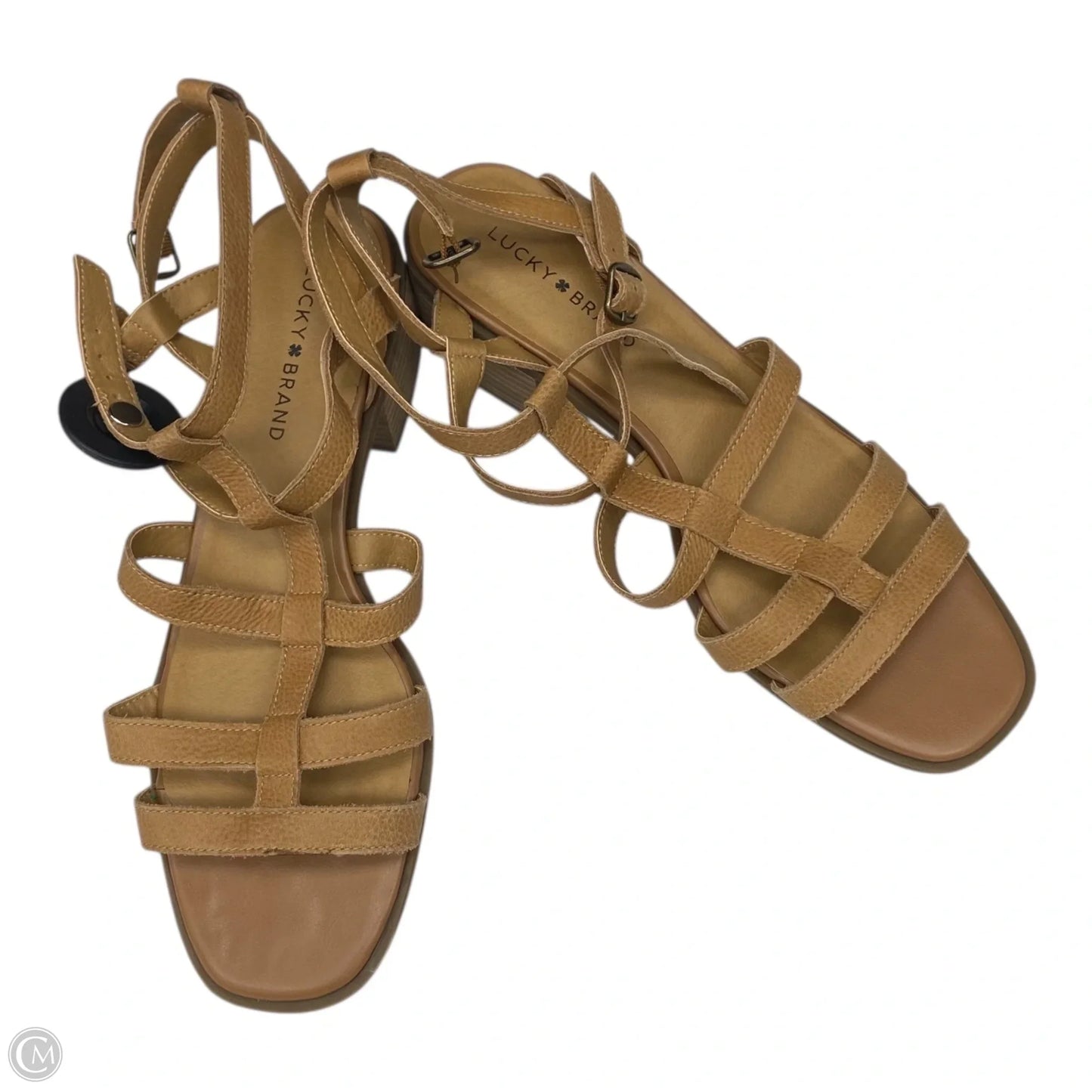 Sandals Heels Block By Lucky Brand In Brown, Size: 10