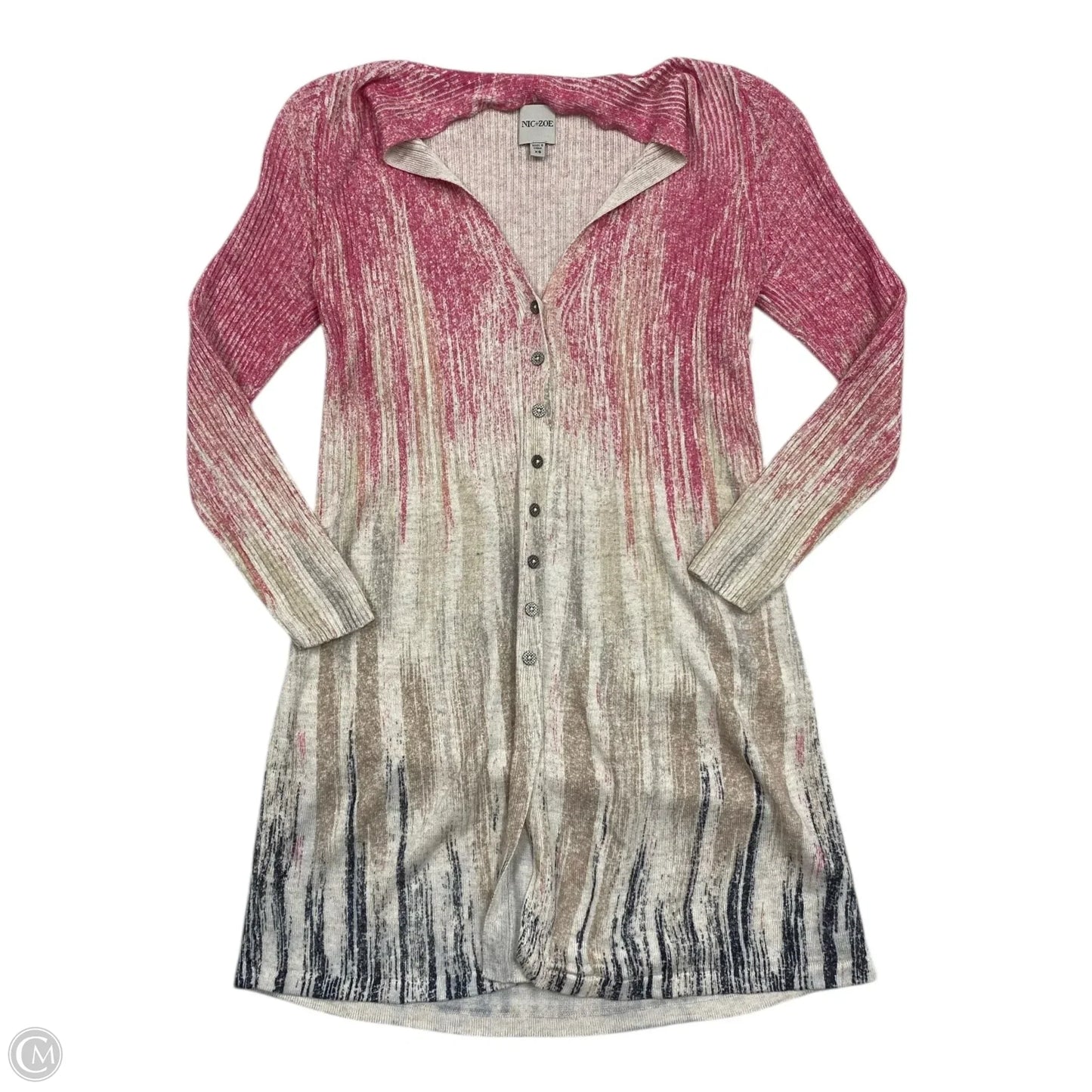 Sweater Cardigan By Nic + Zoe In Multi-colored, Size: Xs
