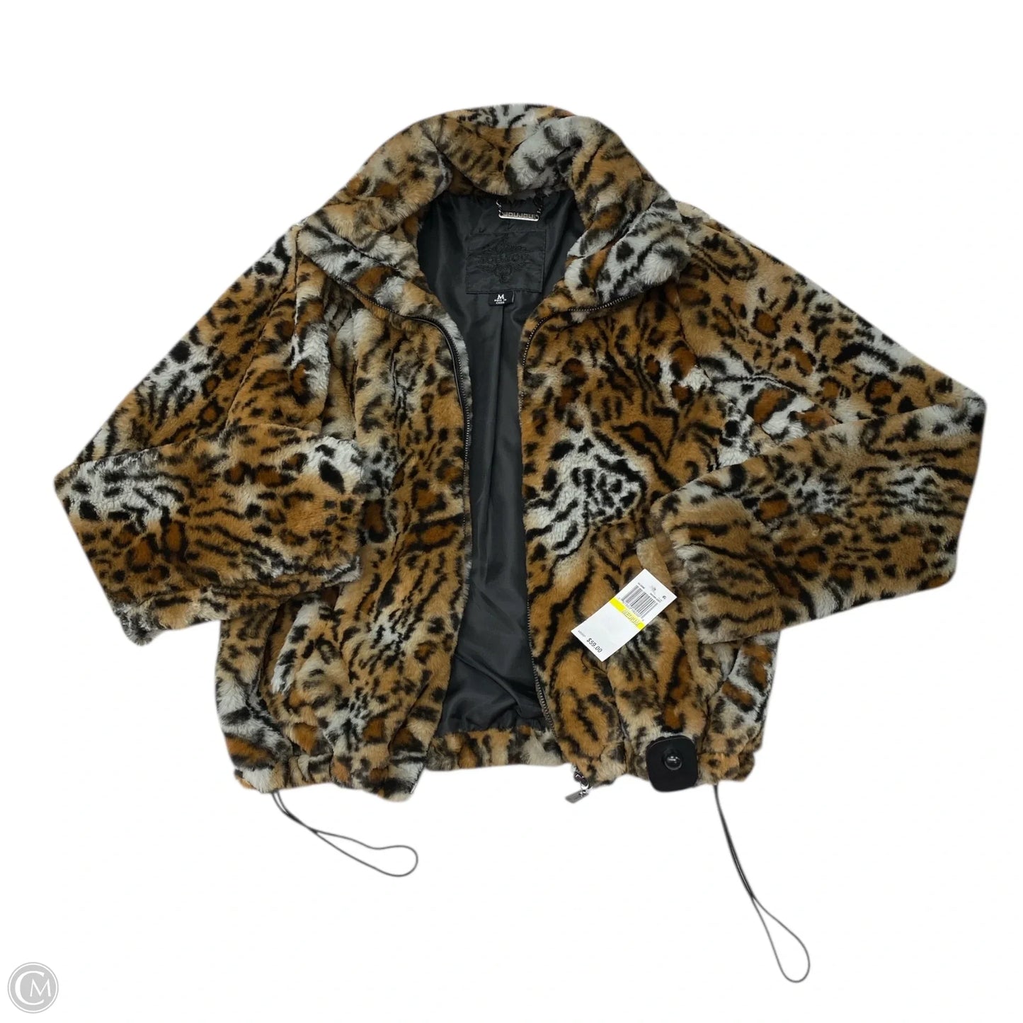 Jacket Faux Fur & Sherpa By Jou Jou In Animal Print, Size: M