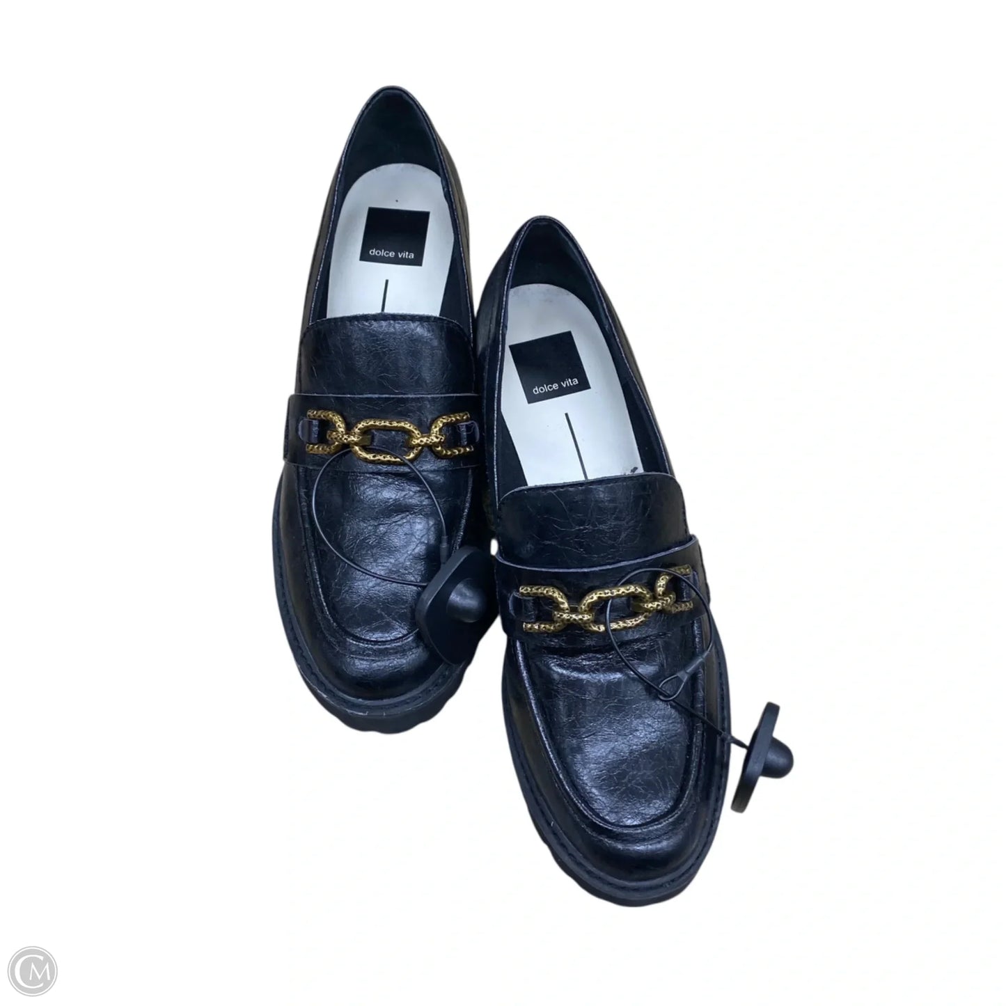 Shoes Heels Block By Dolce Vita In Black & Gold, Size: 9