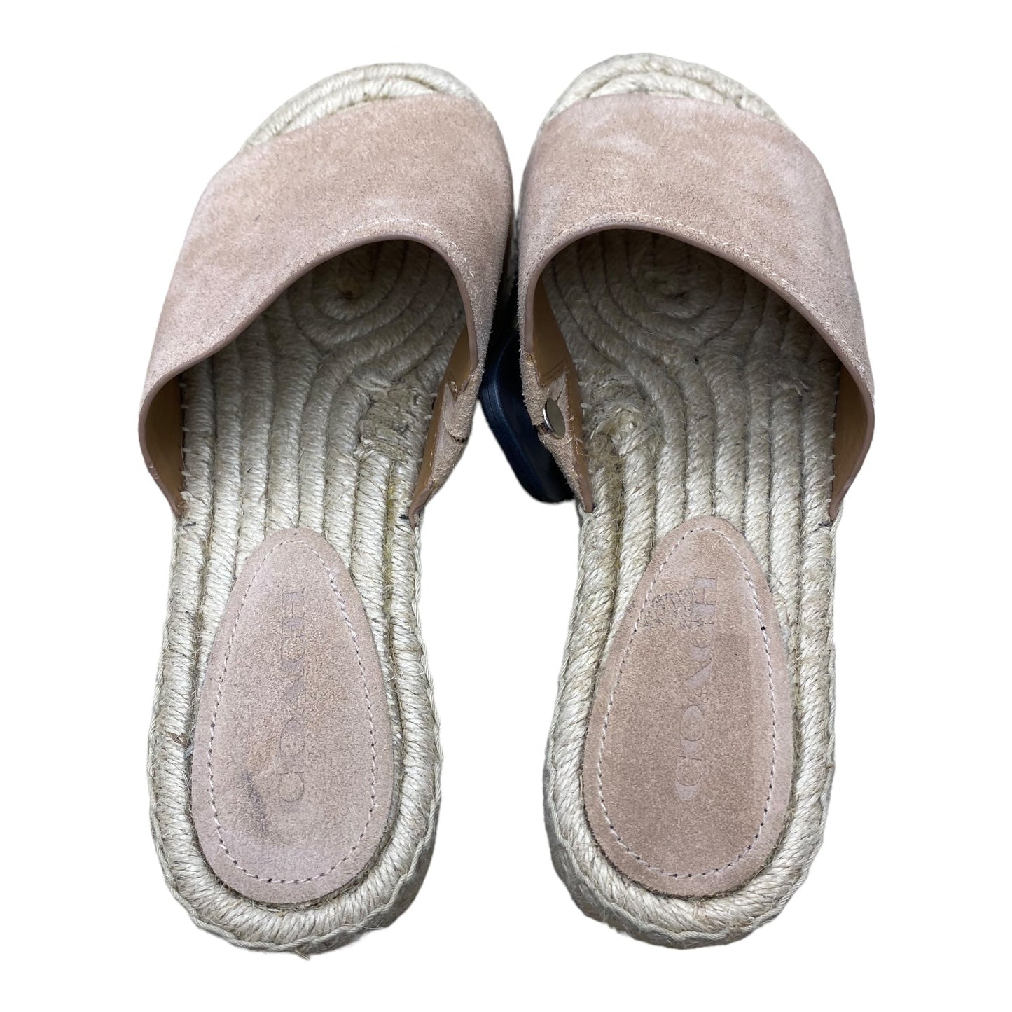 Beige Sandals Designer Coach, Size 10