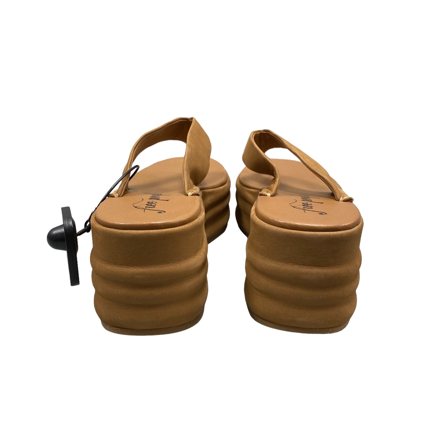 Brown Sandals Heels Platform Free People, Size 10