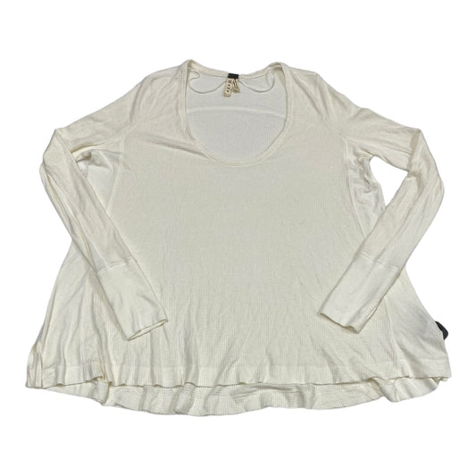 Cream Top Long Sleeve Free People, Size M