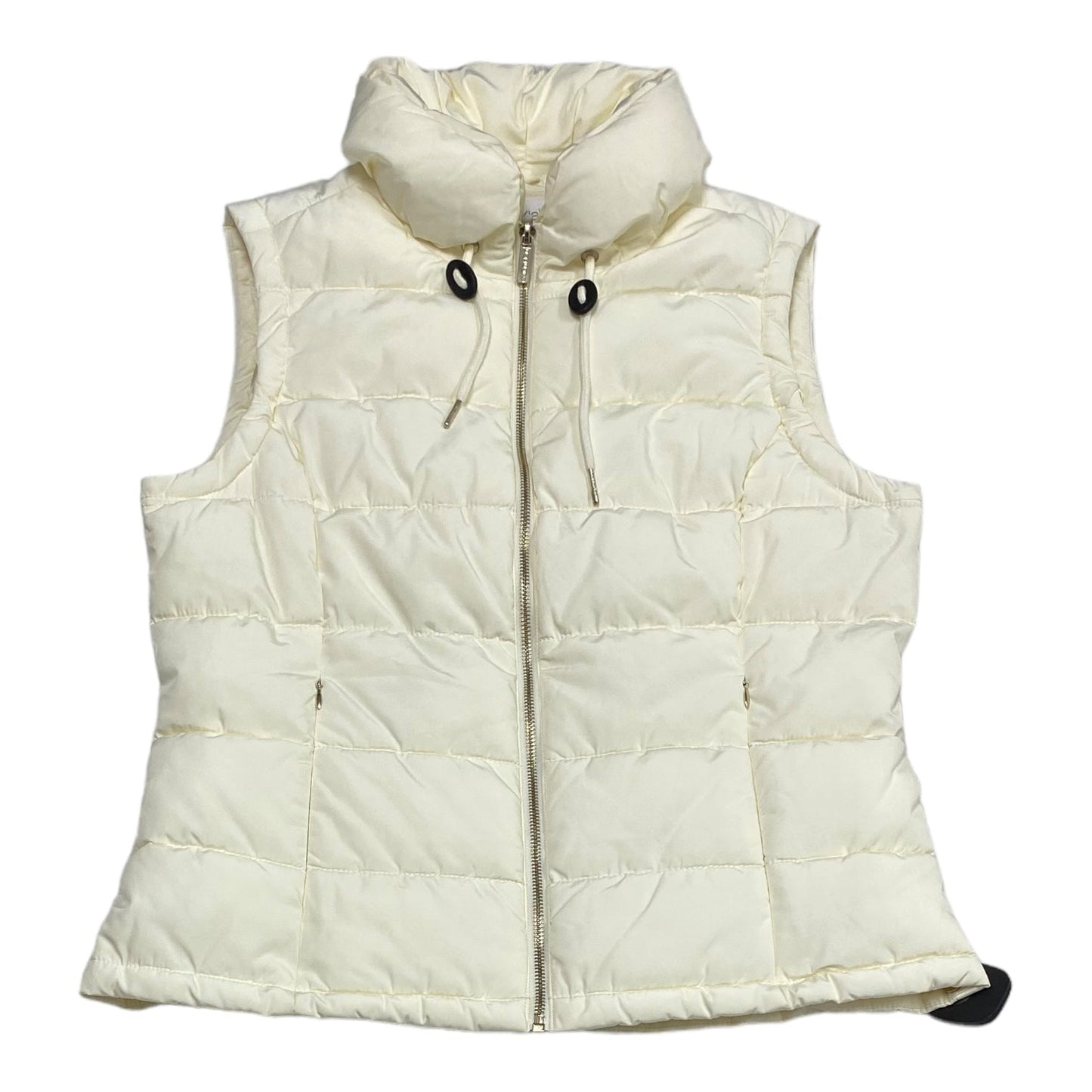 Vest Puffer & Quilted By Calvin Klein In Cream, Size: M