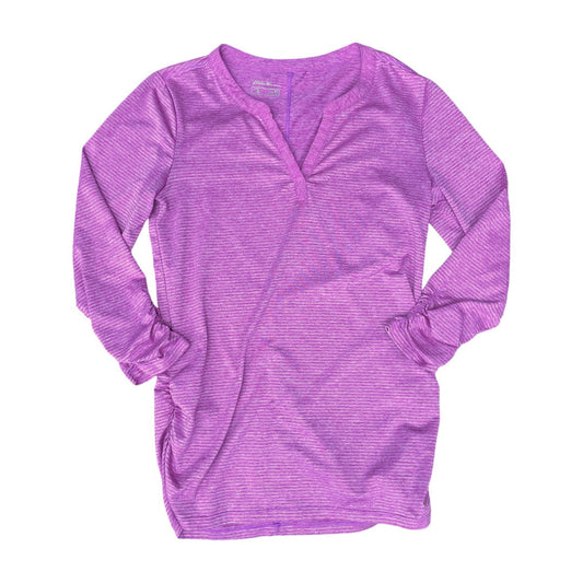 Athletic Top Long Sleeve Crewneck By Eddie Bauer In Magenta, Size: Xs