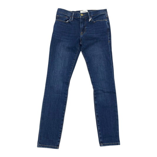 Jeans Skinny By Frame In Blue Denim, Size: 4