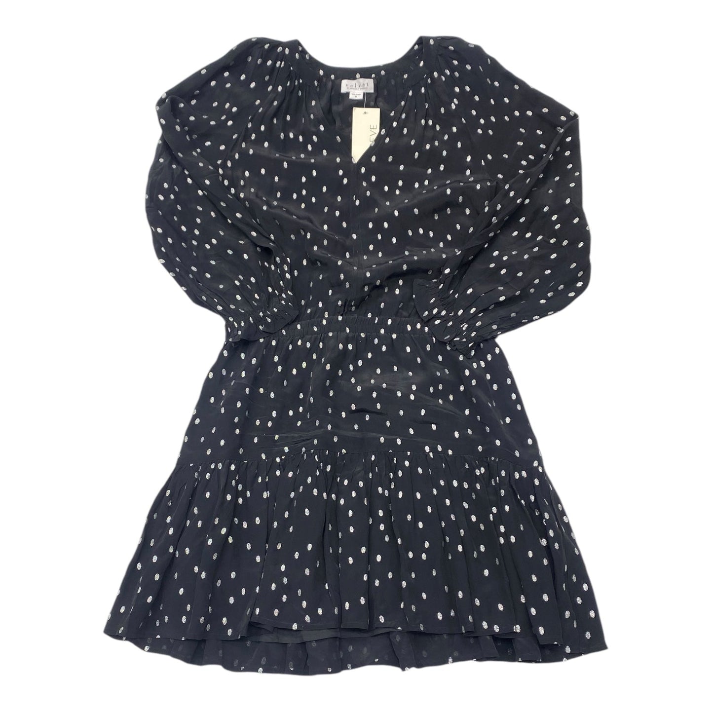 Dress Casual Midi By Velvet In Polkadot Pattern, Size: M