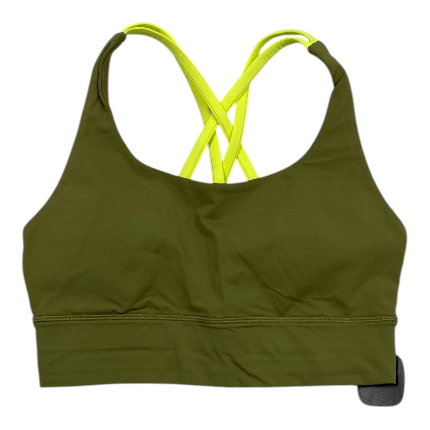 Athletic Bra By Lululemon In Green & Yellow, Size: 6