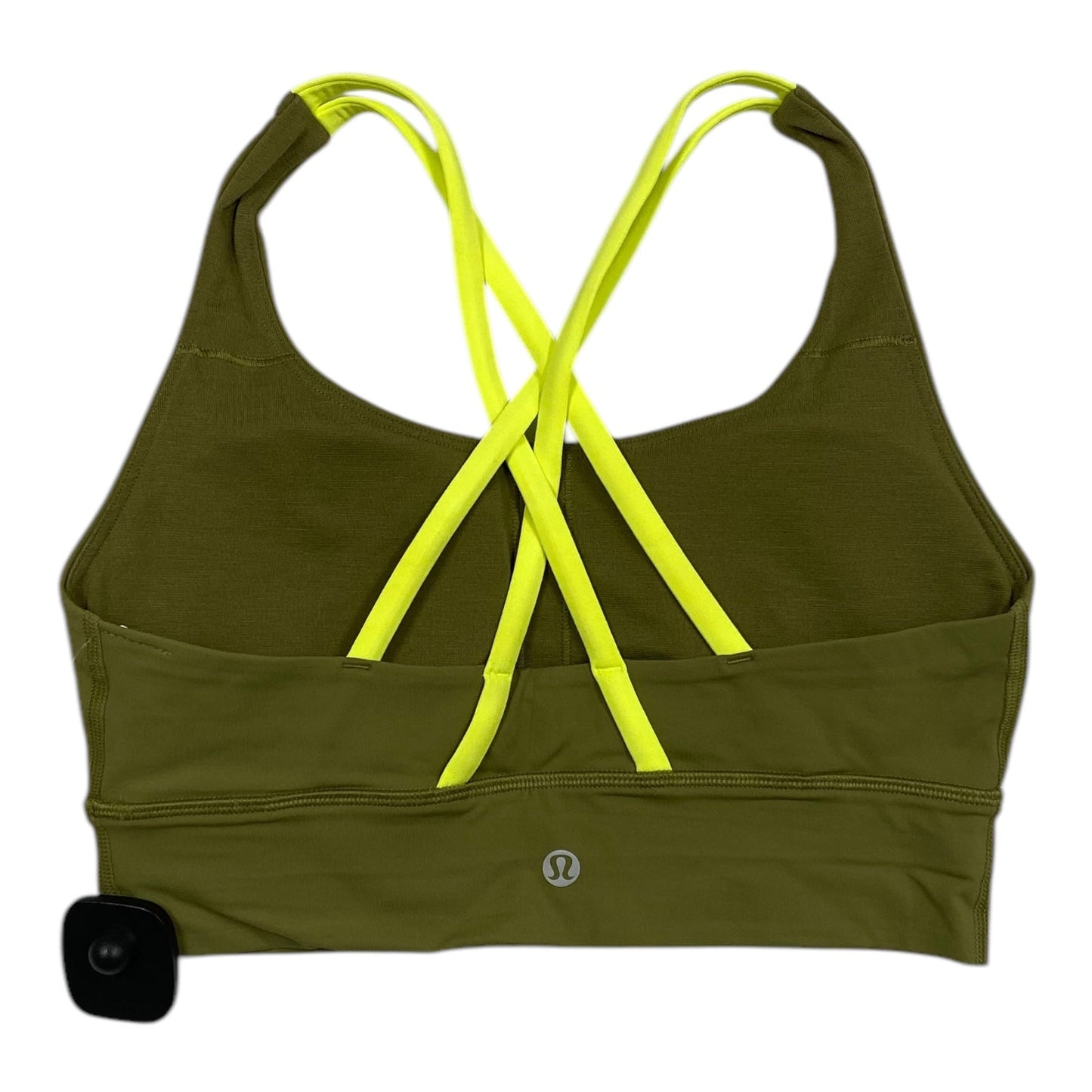 Athletic Bra By Lululemon In Green & Yellow, Size: 6